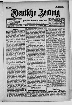 Deutsche Zeitung on Oct 4, 1906