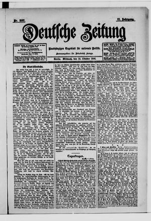 Deutsche Zeitung on Oct 10, 1906