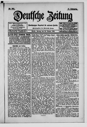 Deutsche Zeitung on Oct 26, 1906