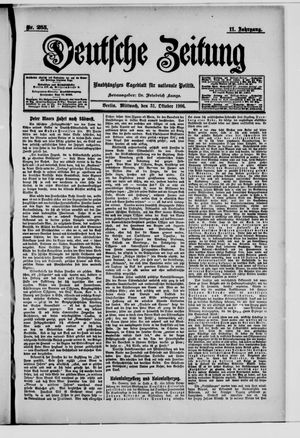 Deutsche Zeitung vom 31.10.1906