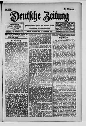 Deutsche Zeitung on Nov 21, 1906