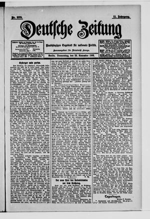 Deutsche Zeitung on Nov 29, 1906