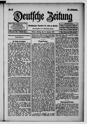 Deutsche Zeitung on Jan 11, 1907