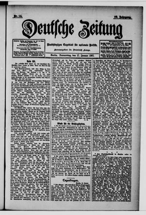 Deutsche Zeitung on Jan 17, 1907