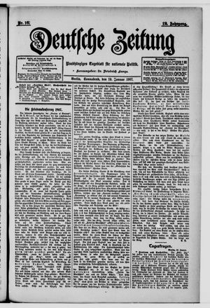Deutsche Zeitung on Jan 19, 1907