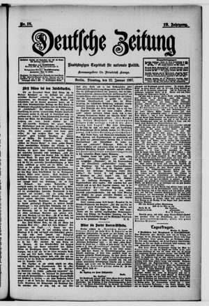 Deutsche Zeitung vom 22.01.1907