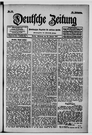 Deutsche Zeitung on Jan 23, 1907