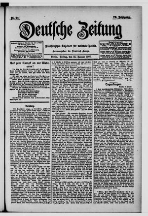 Deutsche Zeitung on Jan 25, 1907
