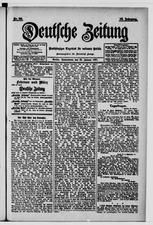 Deutsche Zeitung on Jan 26, 1907