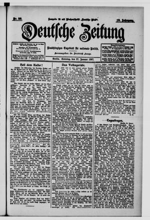 Deutsche Zeitung vom 27.01.1907