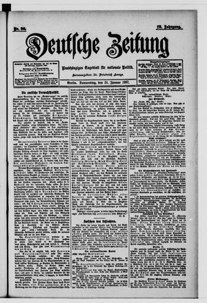 Deutsche Zeitung vom 31.01.1907
