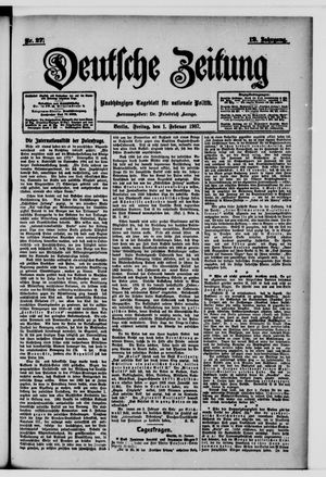 Deutsche Zeitung on Feb 1, 1907