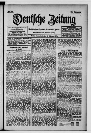 Deutsche Zeitung vom 09.02.1907
