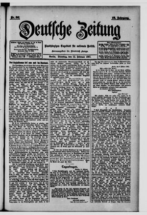 Deutsche Zeitung on Feb 12, 1907