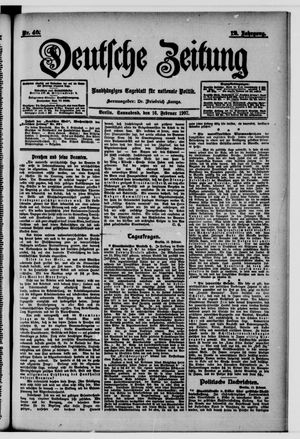Deutsche Zeitung on Feb 16, 1907