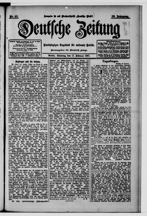 Deutsche Zeitung on Feb 17, 1907