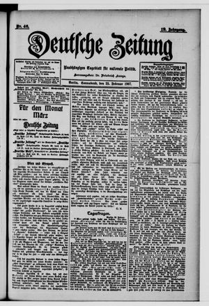 Deutsche Zeitung vom 23.02.1907