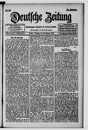 Deutsche Zeitung vom 26.02.1907