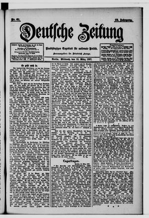 Deutsche Zeitung vom 13.03.1907