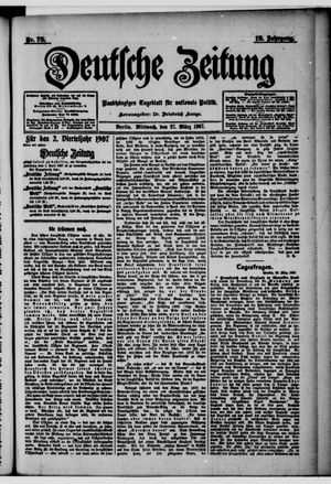 Deutsche Zeitung on Mar 27, 1907