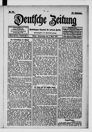 Deutsche Zeitung vom 04.04.1907