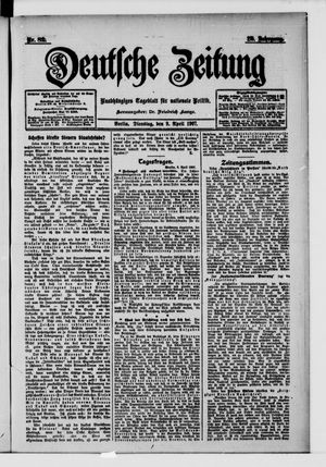 Deutsche Zeitung on Apr 9, 1907