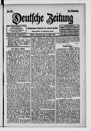 Deutsche Zeitung on Apr 13, 1907