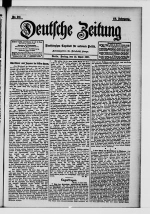 Deutsche Zeitung vom 19.04.1907