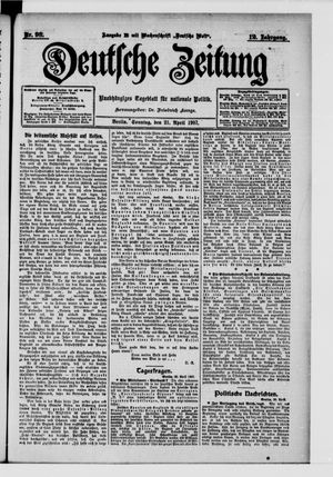 Deutsche Zeitung vom 21.04.1907