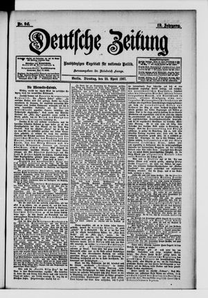 Deutsche Zeitung vom 23.04.1907