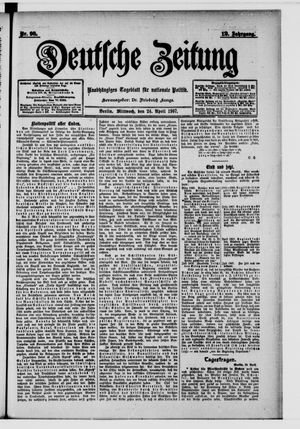 Deutsche Zeitung vom 24.04.1907