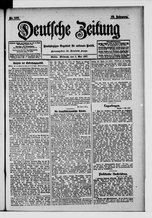 Deutsche Zeitung vom 08.05.1907