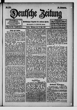Deutsche Zeitung vom 15.05.1907
