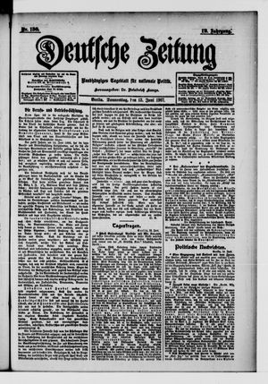 Deutsche Zeitung on Jun 13, 1907