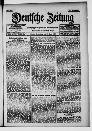 Deutsche Zeitung vom 20.06.1907
