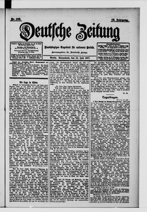 Deutsche Zeitung vom 13.07.1907