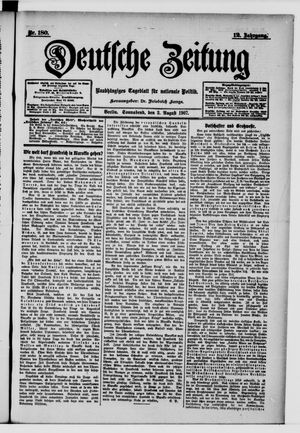 Deutsche Zeitung on Aug 3, 1907