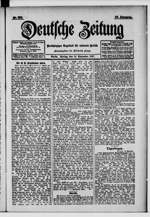 Deutsche Zeitung vom 13.09.1907