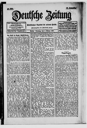 Deutsche Zeitung vom 01.10.1907