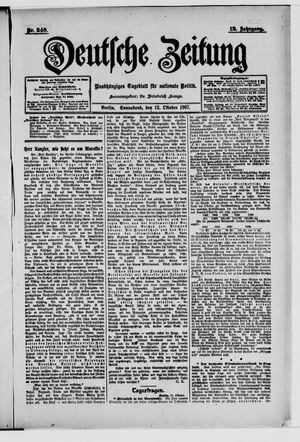 Deutsche Zeitung vom 12.10.1907