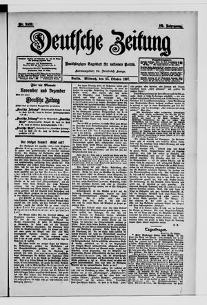 Deutsche Zeitung vom 23.10.1907