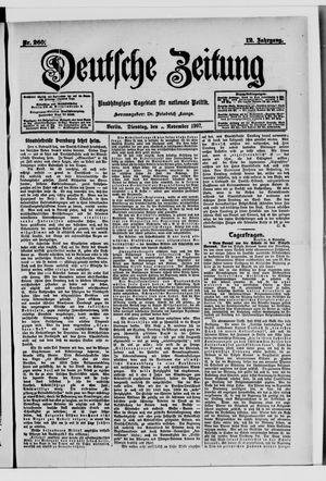 Deutsche Zeitung vom 05.11.1907