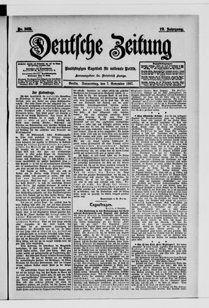Deutsche Zeitung vom 07.11.1907