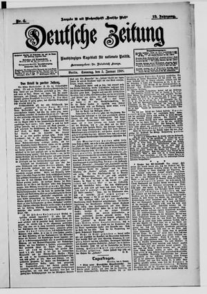 Deutsche Zeitung on Jan 5, 1908