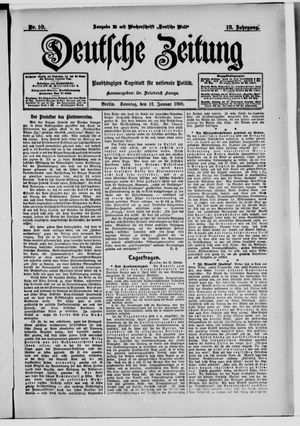 Deutsche Zeitung vom 12.01.1908