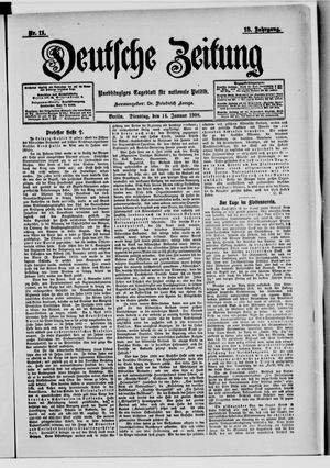 Deutsche Zeitung vom 14.01.1908