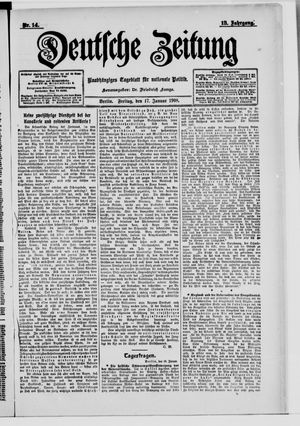 Deutsche Zeitung on Jan 17, 1908