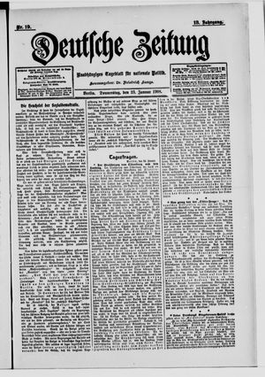 Deutsche Zeitung vom 23.01.1908