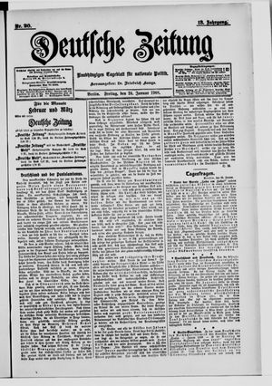 Deutsche Zeitung vom 24.01.1908