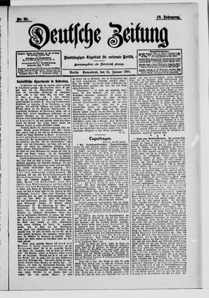 Deutsche Zeitung vom 25.01.1908